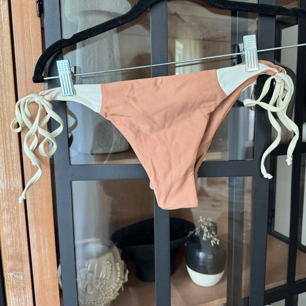 NEW MONDAY SWIMWEAR palma bikini bottoms tie sides cheeky colorblock